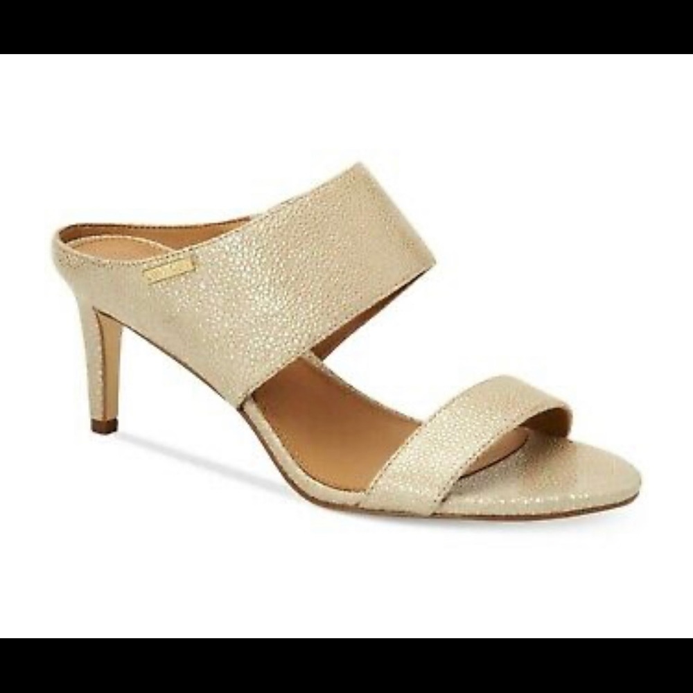 Calvin Klein Beige colors mule. Worn only once.